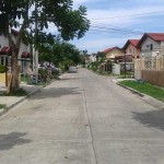 The road facing west